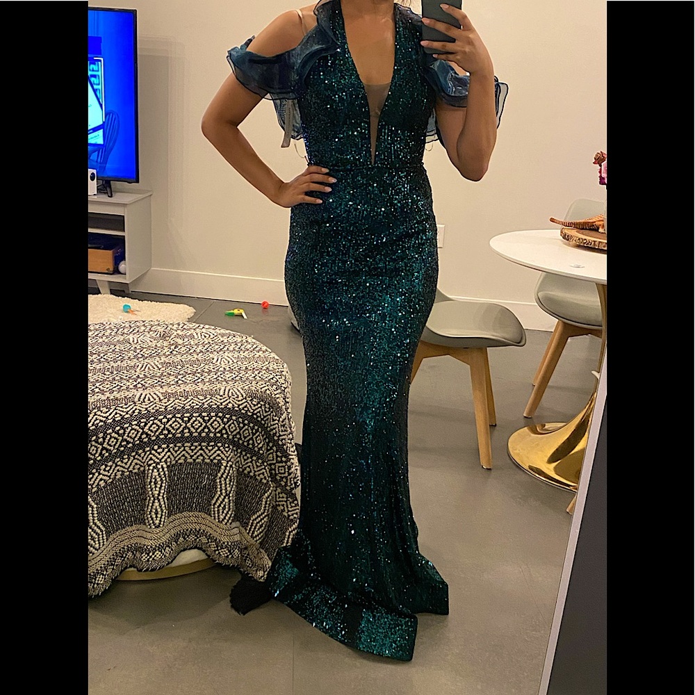 Beautiful sequined evening gown